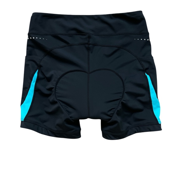 Baleaf Women's Black and Teal 4D Padded Cycling‎ Shorts Size Large - Picture 9 of 12